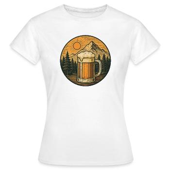 Alpenbier Panorama - Frauen T-Shirt - Weiß - Vorne - AI Model Female 172 dark (172cm)