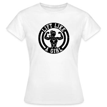 Soulever comme une fille - T-shirt Femme - blanc - Devant - AI Model Female 172 dark (172cm)