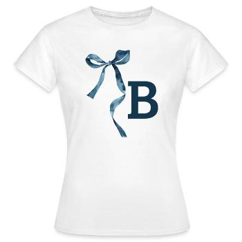 Monogramm b Geschenkidee - Frauen T-Shirt - Weiß - Vorne - AI Model Female 172 dark (172cm)