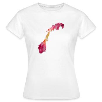 Norvège - Norvège - Norvège - Drapeau - Scandinavie - T-shirt Femme - blanc - Devant - AI Model Female 172 dark (172cm)