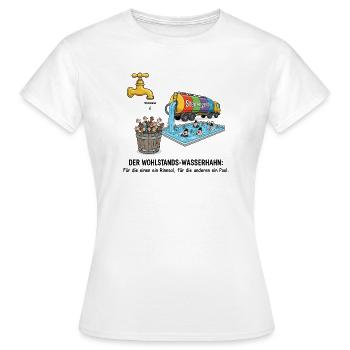 Le robinet de la prospérité - T-shirt Femme - blanc - Devant - AI Model Female 172 dark (172cm)