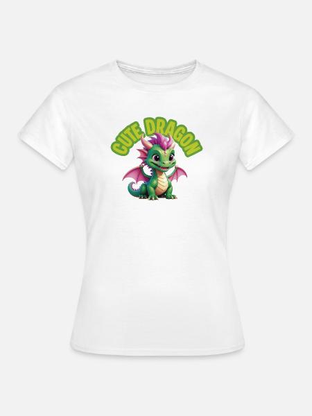 Niedlicher Drache - Frauen T-Shirt - Weiß
