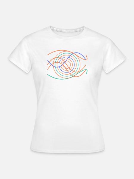 Abstraktes Wellendesign - Frauen T-Shirt - Weiß