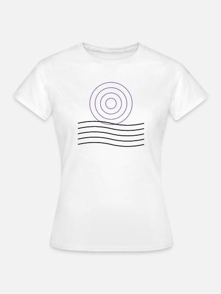Abstraktes geometrisches Kreisdesign - Frauen T-Shirt - Weiß