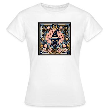 Chat Mystique - T-shirt Femme - blanc - Devant - AI Model Female 172 dark (172cm)