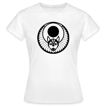 Crop circle divinité égyptienne - T-shirt Femme - blanc - Devant - AI Model Female 172 dark (172cm)