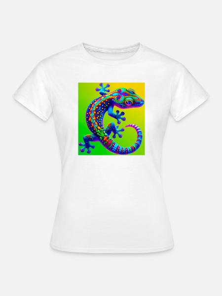 Gecko - Frauen T-Shirt - Weiß