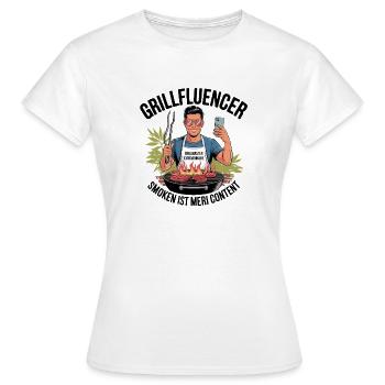 Lounge Grillmeister T-Shirt - T-shirt Femme - blanc - Devant - AI Model Female 172 dark (172cm)