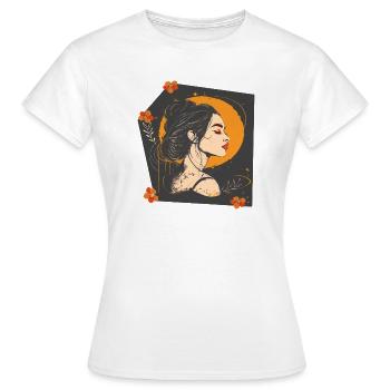 Frauengesicht - Frauen T-Shirt - Weiß - Vorne - AI Model Female 172 dark (172cm)