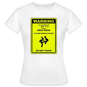 Warnung! Dieses Mädchen macht Krav Maga - Frauen T-Shirt - Weiß - Vorne - AI Model Female 172 dark (172cm)