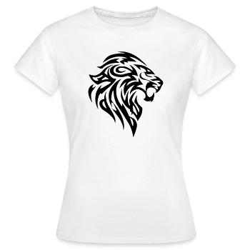 Leo Tribal - T-shirt Femme - blanc - Devant - AI Model Female 172 dark (172cm)
