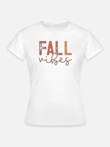Herbstliche Vibes mit warmen Erdtönen - Frauen T-Shirt - Weiß