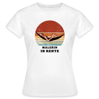 Rente Malerin Rentnerin Ruhestand Lackiererin - Frauen T-Shirt - Weiß - Vorne - AI Model Female 172 dark (172cm)