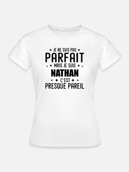 Nathan: authentisch, unvollkommen, oben, Perfektion - Frauen T-Shirt - Weiß