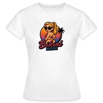Mode Bikini - Frauen T-Shirt - Weiß - Vorne - AI Model Female 172 dark (172cm)