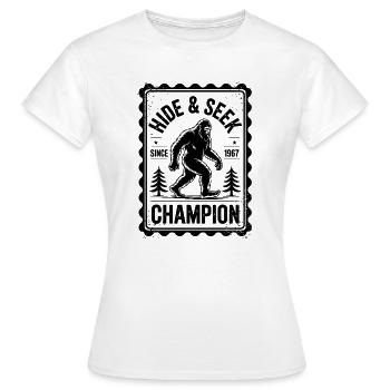 Hide and Seek Champion Bigfoot - Women's T-Shirt - white - Front - AI Model Female 172 dark (172cm)