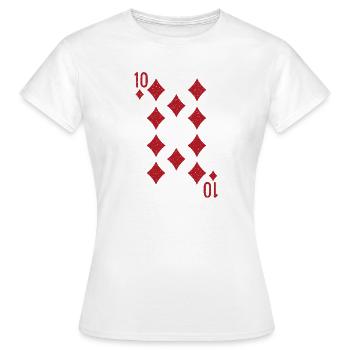 Ten Diamonds Rummy Double Head - Women's T-Shirt - white - Front - AI Model Female 172 dark (172cm)