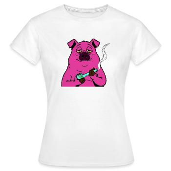 SAU entspannt  - Frauen T-Shirt - Weiß - Vorne - AI Model Female 172 dark (172cm)