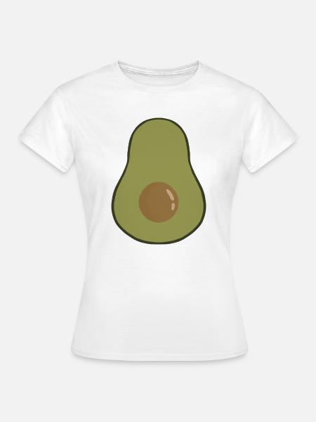 Lebendige Avocadofrucht-Illustration - Frauen T-Shirt - Weiß
