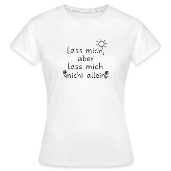 Laissez-moi, mais ne me laissez pas seulFleursSoleil - T-shirt Femme - blanc - Devant - AI Model Female 172 dark (172cm)