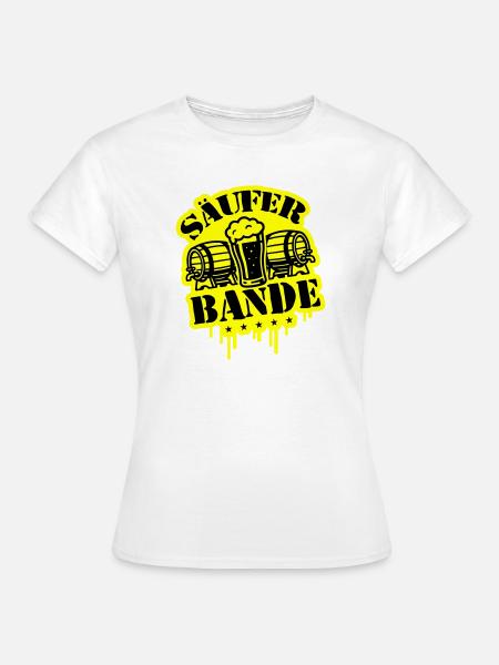 Säufer Bande Bier - Frauen T-Shirt - Weiß