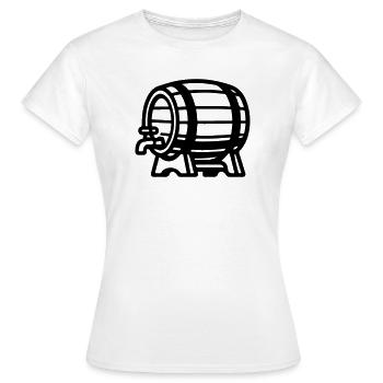 Beer Barrel Symbol Brewery - Women's T-Shirt - white - Front - AI Model Female 172 dark (172cm)
