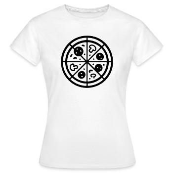Pizza Logo - Women's T-Shirt - white - Front - AI Model Female 172 dark (172cm)