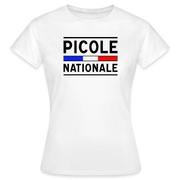 Picole Nationale nouveau design - T-shirt Femme - blanc - Devant - AI Model Female 172 dark (172cm)