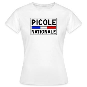 Picole Nationale nouveau design - T-shirt Femme - blanc - Devant - AI Model Female 172 dark (172cm)