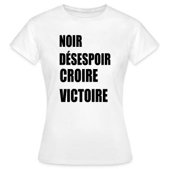 VICTOIRE - T-shirt Femme - blanc - Devant - AI Model Female 172 dark (172cm)