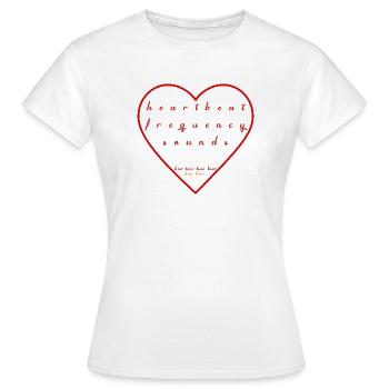 Herzschlag Schallwelle Illustration - Frauen T-Shirt - Weiß - Vorne - AI Model Female 172 dark (172cm)