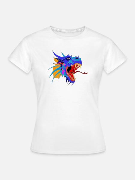 Drachenkopf - Frauen T-Shirt - Weiß