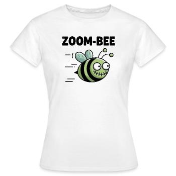 Zoom-Bee, une abeille amusante pour les fans de technologie - T-shirt Femme - blanc - Devant - AI Model Female 172 dark (172cm)