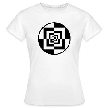 Hypnotic Checkerboard Tunnel - Women's T-Shirt - white - Front - AI Model Female 172 dark (172cm)