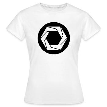 Symbole d’ouverture géométrique - T-shirt Femme - blanc - Devant - AI Model Female 172 dark (172cm)