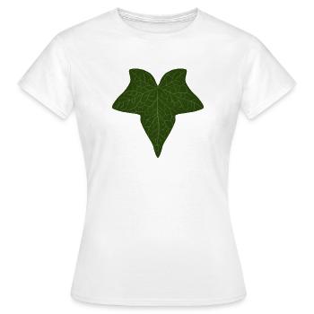 Élégant motif de feuille de lierre vert - T-shirt Femme - blanc - Devant - AI Model Female 172 dark (172cm)