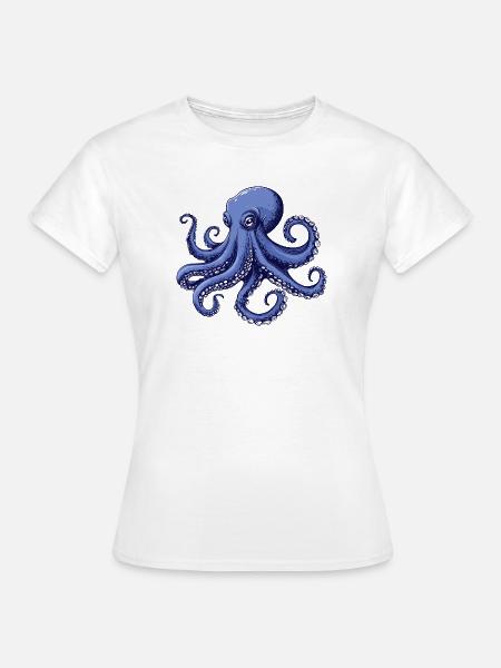 Meeresgeschmack Octopus Design - Frauen T-Shirt - Weiß