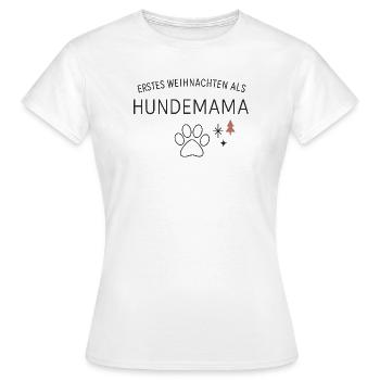Premier Noël en tant que maman chienne - T-shirt Femme - blanc - Devant - AI Model Female 172 dark (172cm)