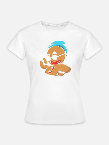 Lebkuchenmann Weihnachten Lebkuchen - Frauen T-Shirt - Weiß