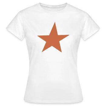 Design d’étoile orange - T-shirt Femme - blanc - Devant - AI Model Female 172 dark (172cm)