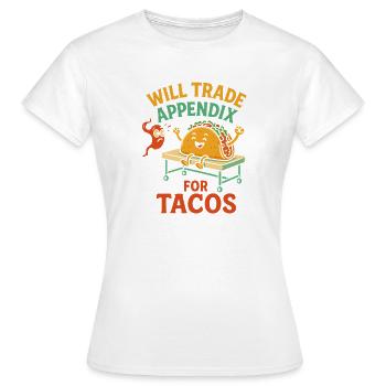 Tausche Anhang gegen Tacos - Frauen T-Shirt - Weiß - Vorne - AI Model Female 172 dark (172cm)
