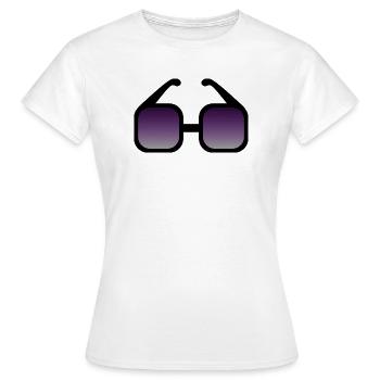 Black Gradient Sunglasses  - Women's T-Shirt - white - Front - AI Model Female 172 dark (172cm)