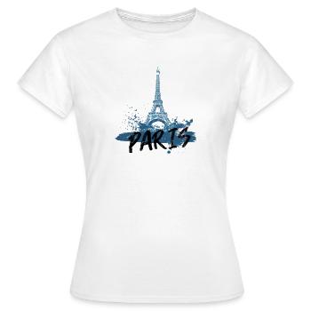 Entwurf des Eiffelturms in Paris - Frauen T-Shirt - Weiß - Vorne - AI Model Female 172 dark (172cm)