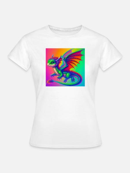 Drache - Frauen T-Shirt - Weiß