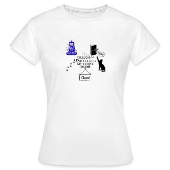 Déesse Zen en Violette et Indigo - T-shirt Femme - blanc - Devant - AI Model Female 172 dark (172cm)