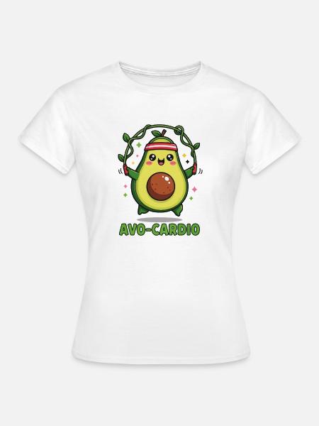 Hüpfende Avocado - Frauen T-Shirt - Weiß