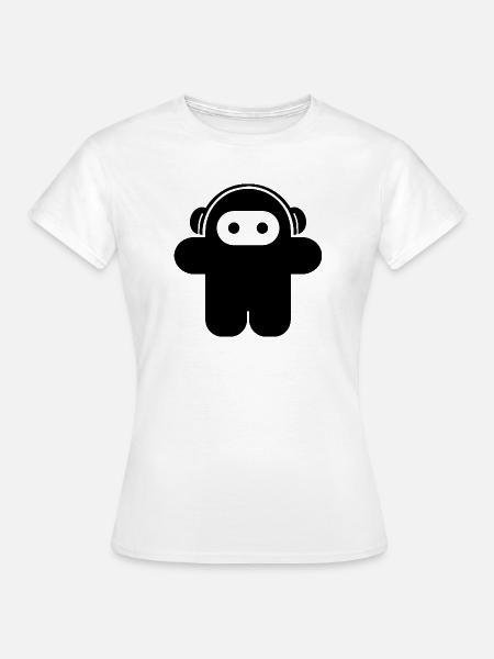 Audio Ninja – Astronaut Musikk Festklubb Design - T-skjorte for kvinner - hvit