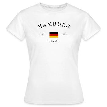 Hambourg, Allemagne – Souvenir et cadeau des Fêtes - T-shirt Femme - blanc - Devant - AI Model Female 172 dark (172cm)