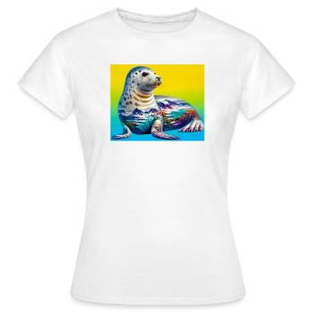 Siegel - Frauen T-Shirt - Weiß - Vorne - AI Model Female 172 dark (172cm)