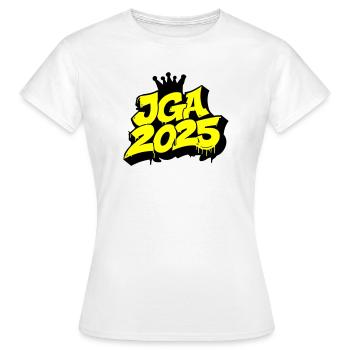 Enterrement de vie de garçon 2025 Enterrement de vie de garçon - T-shirt Femme - blanc - Devant - AI Model Female 172 dark (172cm)
